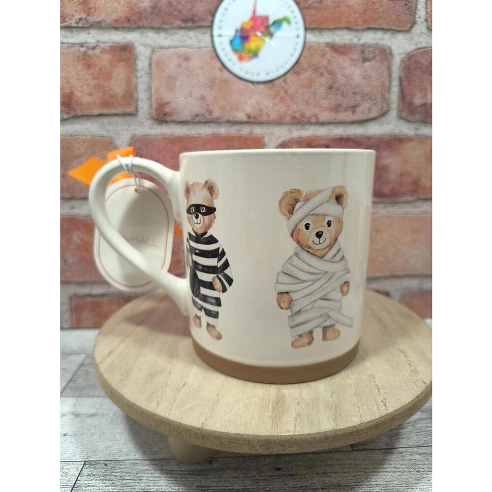 Amy Hall Teddy Bears In Halloween Costumes Ceramic Coffee Mug 18 Oz NWT - Picture 4 of 6